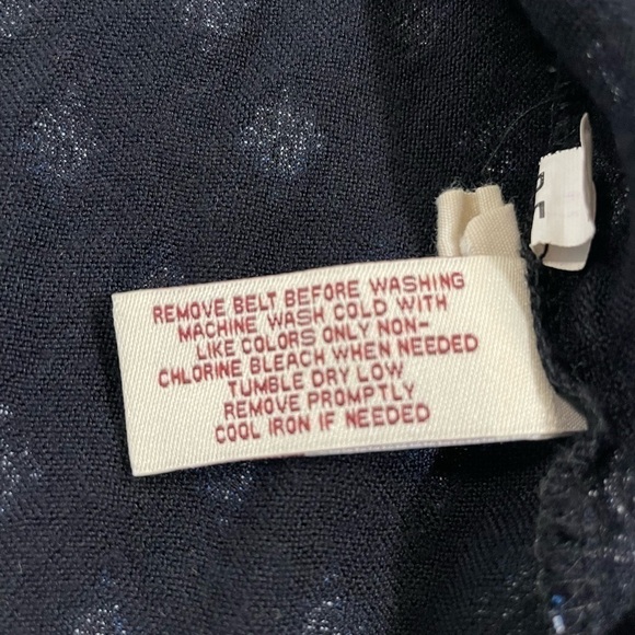 MUDD Long Sleeve Blouse, Navy Blue w White, Size Small - Picture 8 of 9